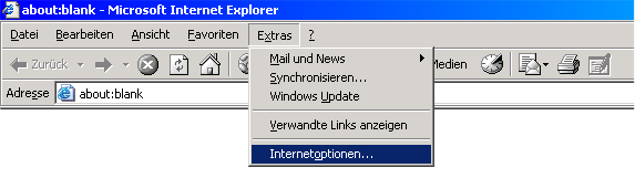 Internetoptionen
